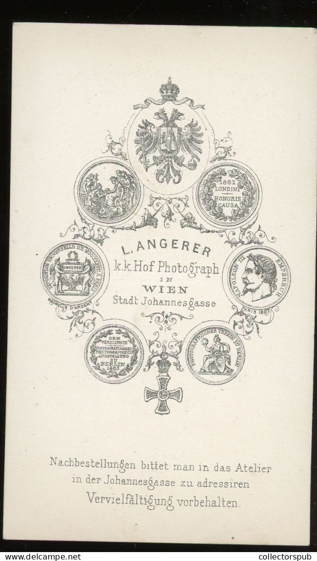 WIEN 1860-65. L. Angerer : Férfi Visit Fotó - Anciennes (Av. 1900)