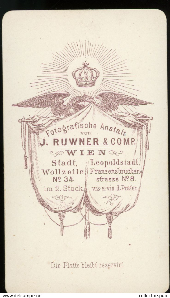 WIEN 1868. Ruwner : Katona Tiszt, Visit Fotó - Guerra, Militares