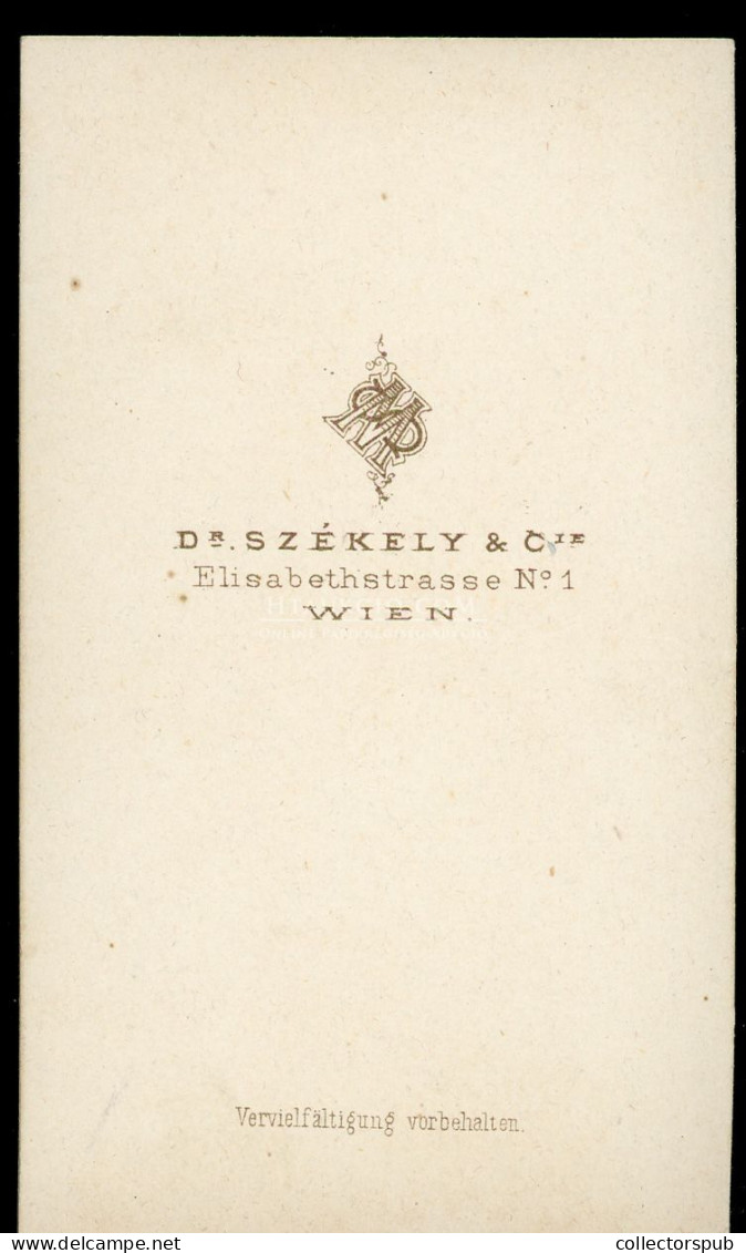 WIEN 1865-70. Dr. Székely : Katona Tiszt, Visit Fotó - Krieg, Militär