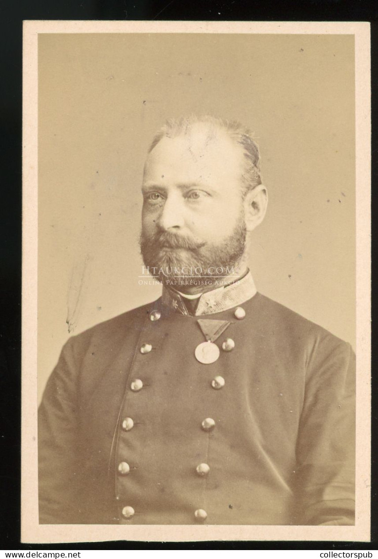 WIEN 1878. Löwy : Franz Ritter Von Czerny Vezérkari őrnagy A 25. Hadosztály Vezérkari Főnöke Bécsben, Visit Fotó - War, Military