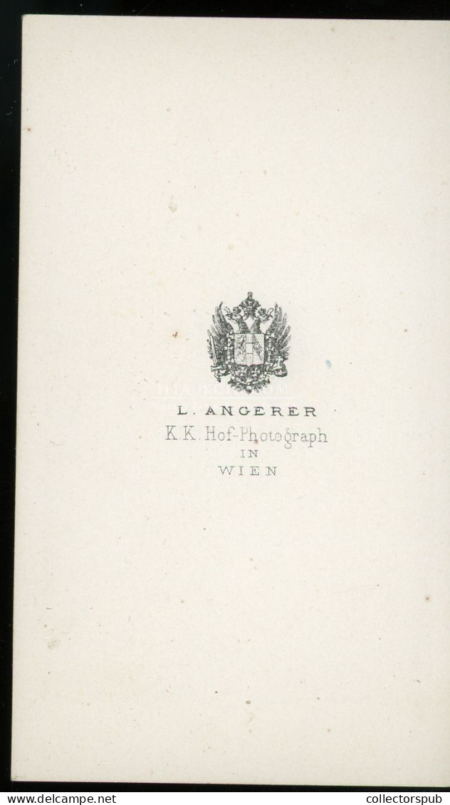 WIEN 1865. Ca. L. Angerer :  Katonatiszt, Visit Fotó - War, Military