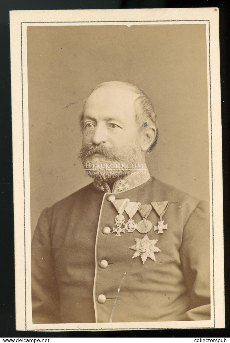 WIEN 1875-80. Adéle : Josef Freiherr Von Ringelsheim Báró,  Visit Fotó.  (lásd Leírás) (A Szabadságharc Alatt M.o-n Harc - Guerre, Militaire