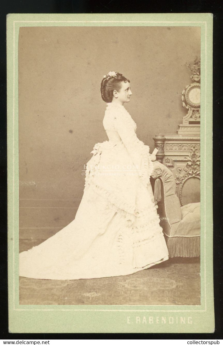 WIEN 18670. Ca. Rabendig : Hölgy Visit Fotó - Anciennes (Av. 1900)
