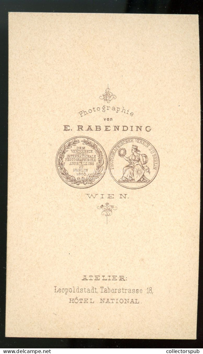 BÉCS 1865. Ca. Rabending : Leidenfrost (barsi) Gyula 1838-1898. - Alte (vor 1900)
