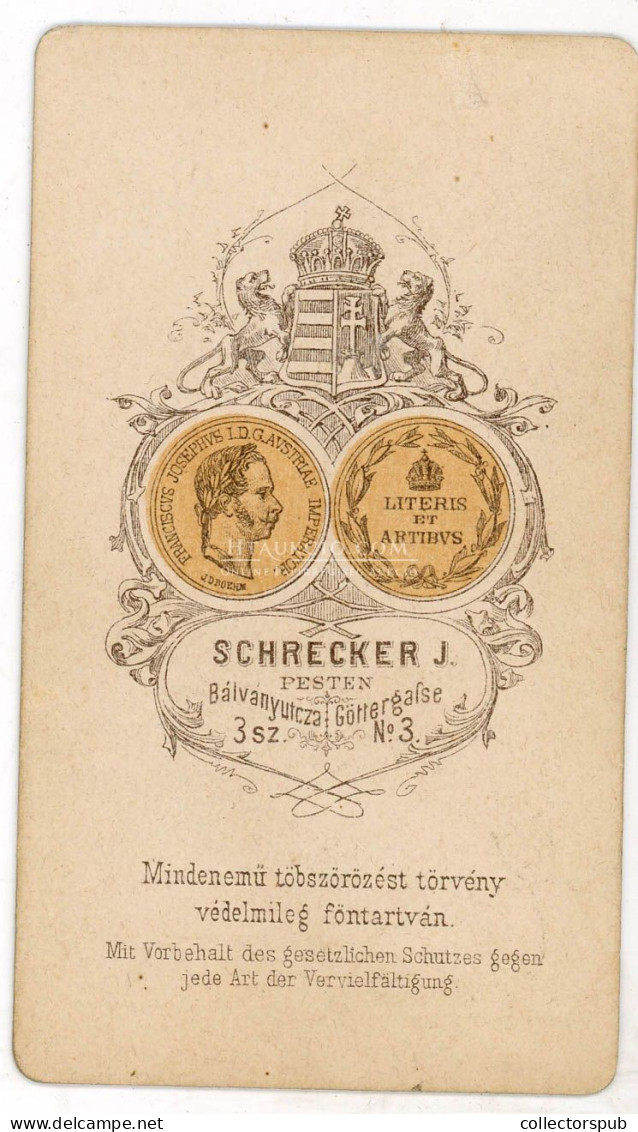 PEST 1865-70. Schrecker : Lovag Fackh Oszkár 1829-1875.  A Szabadságharc Hőse, Visit Fotó (lásd Leírás) - War, Military