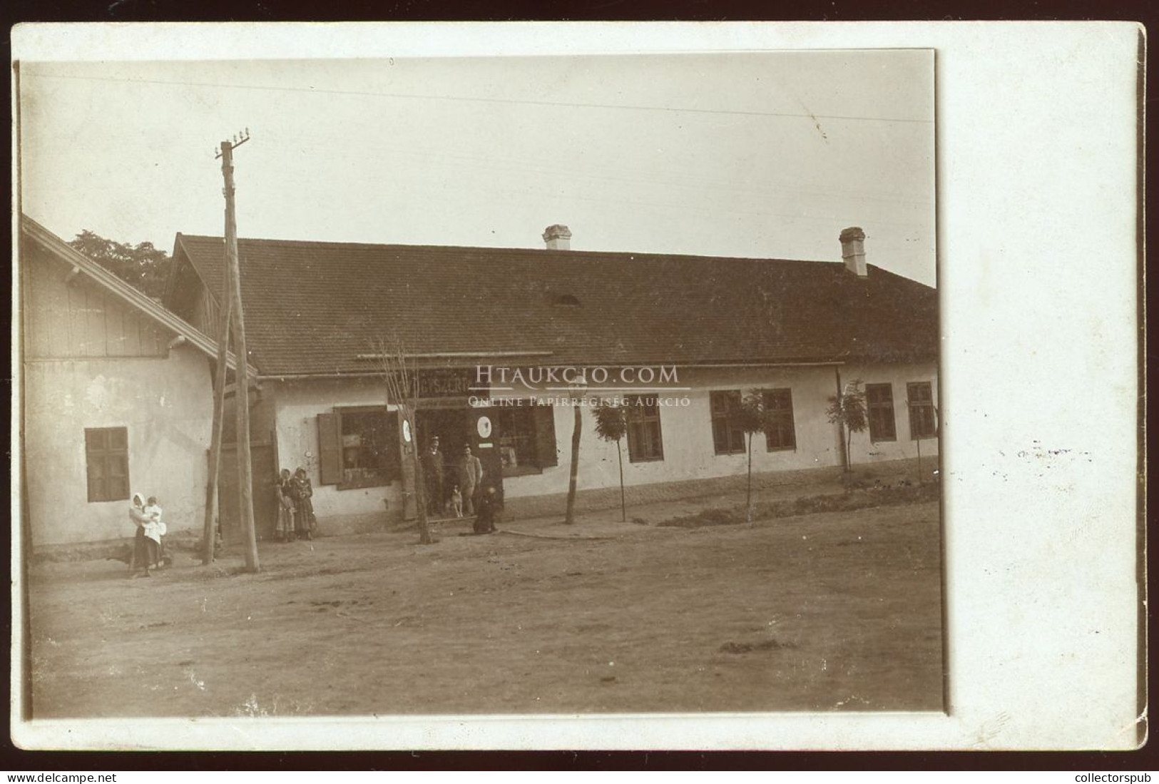 ZSÁKA 1906. Ca. Fotós Képeslap, Gyógyszertárral - Hungría