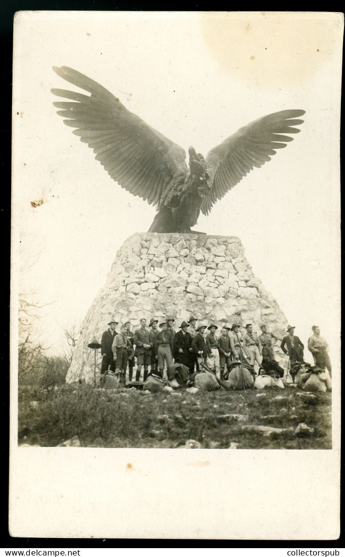 TATABÁNYA  Turul Szobor, Cserkészek, Fotós Képeslap 1930. Ca. - Hungría