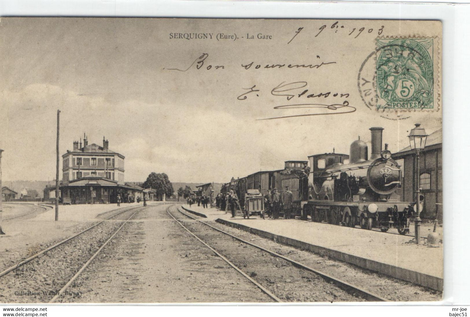 Serquigny - Train En Gare "pionnière 1903" - Serquigny