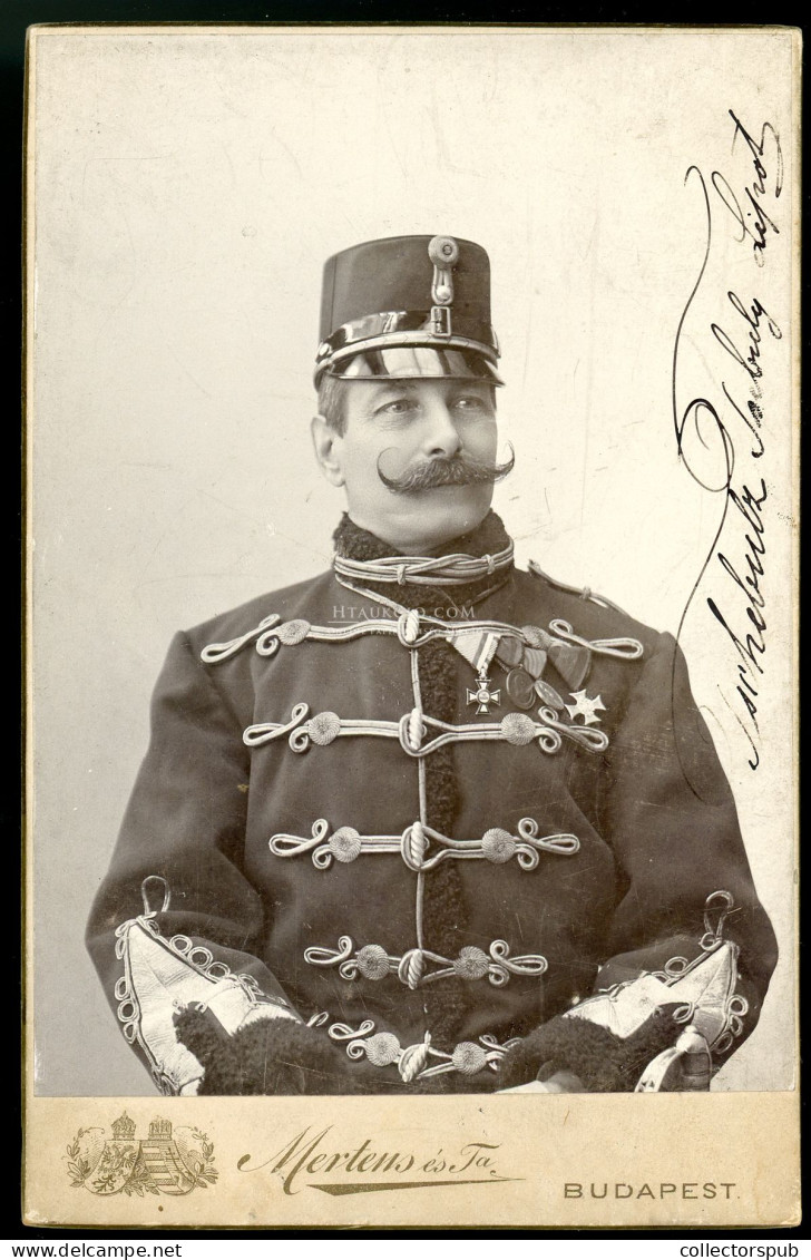 BUDAPEST 1898.  Tschebulz Lipót, Huszár, Később Ezredes 3.o. Katonai Érdemkereszt, Hadiérem, Jubileumi Emlékérem, Katona - Guerra, Militares