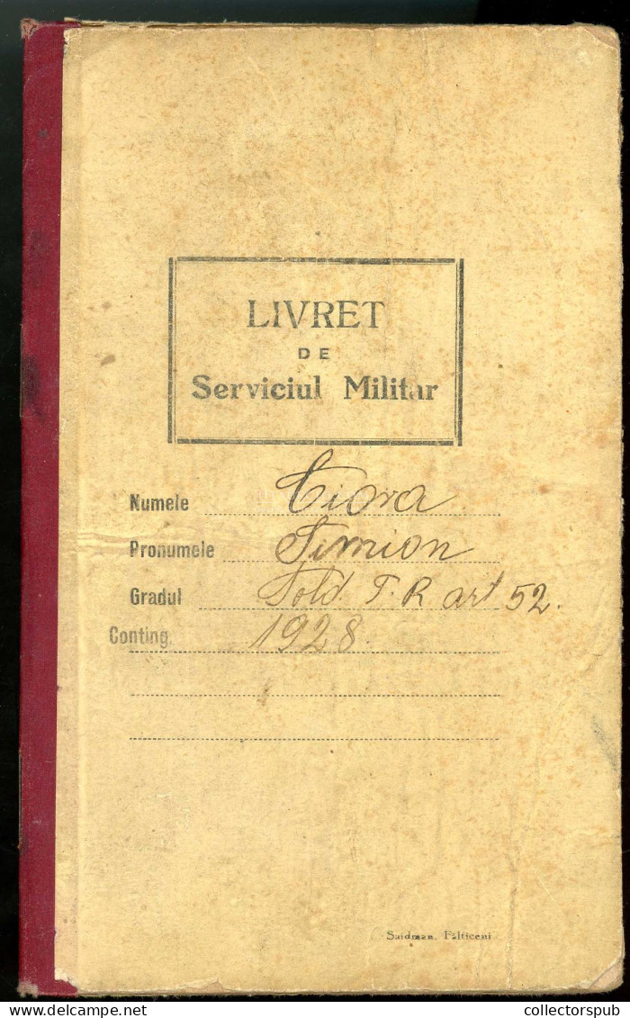 ROMÁNIA 1928. Csóra Simon Magyar Eszperantista Katona Könyve - Other & Unclassified