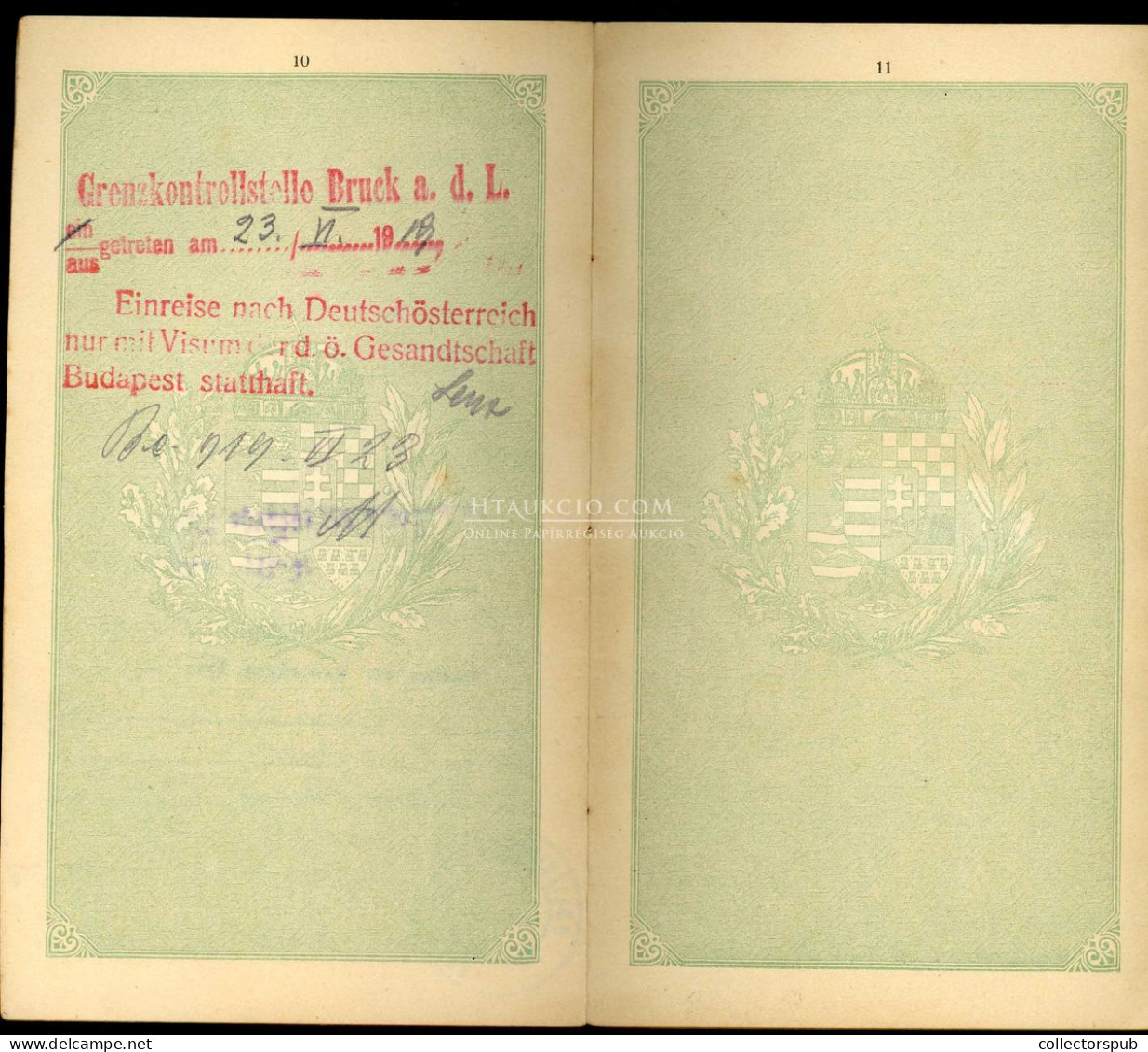 1919. Tanácsköztársaság! Podhradszky György / Juraj Podhradský újságíró, Etnográfus Fényképes útlevele, Nagyon Ritka Bél - Autres & Non Classés