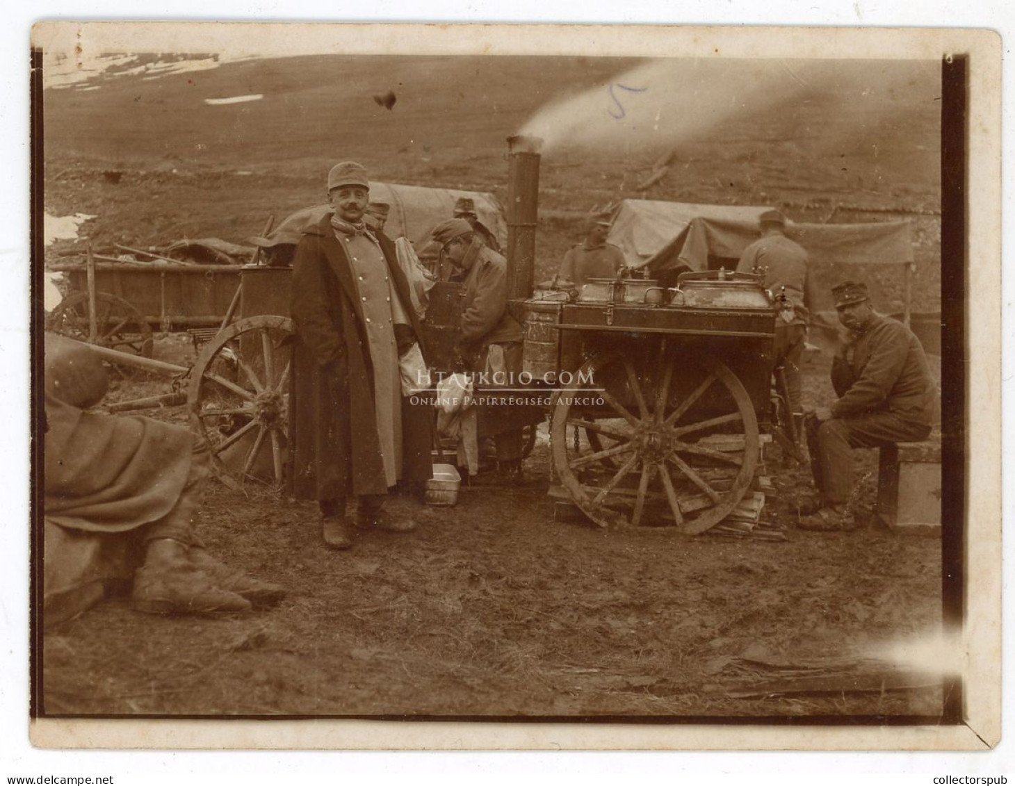 I.VH Tábori Konyha, érdekes Fotó, Tábori Posta Bélyegzéssel 12*9cm - Guerre, Militaire