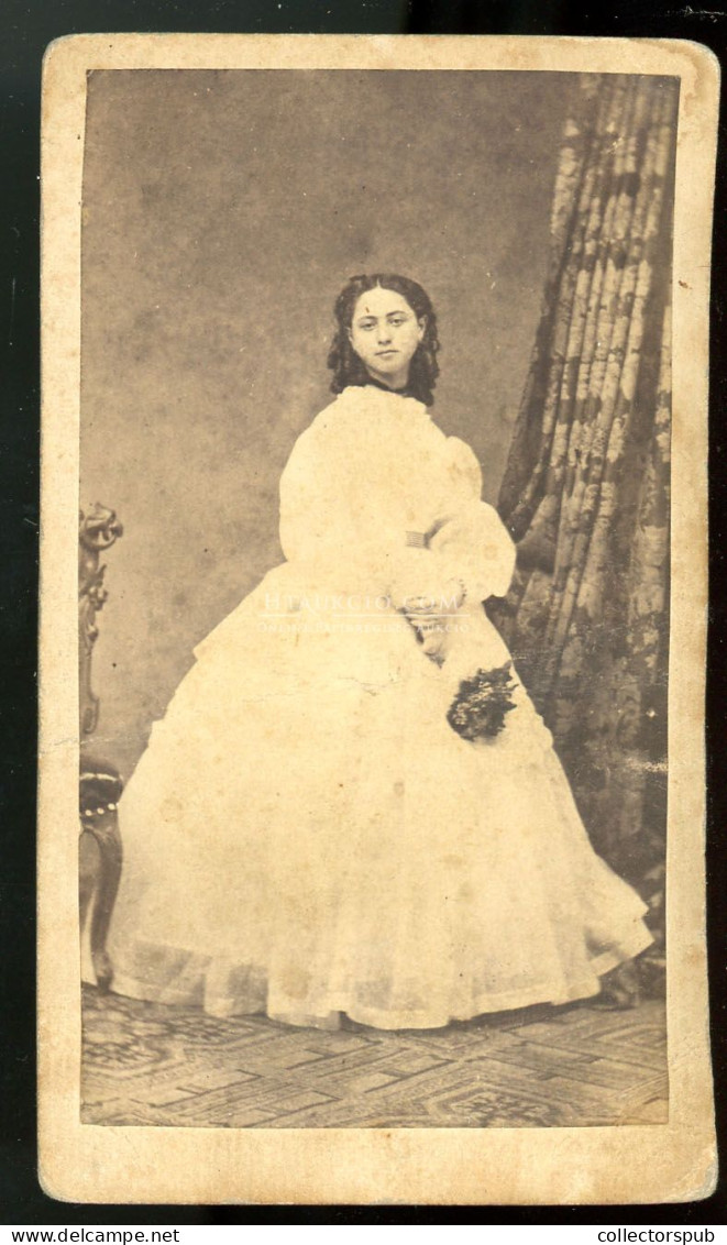 PEST 1862. Strelisky Náthán : Hölgy, Visit Fotó - Ancianas (antes De 1900)