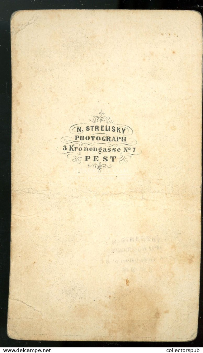 PEST 1862. Strelisky Náthán : Hölgy, Visit Fotó - Oud (voor 1900)