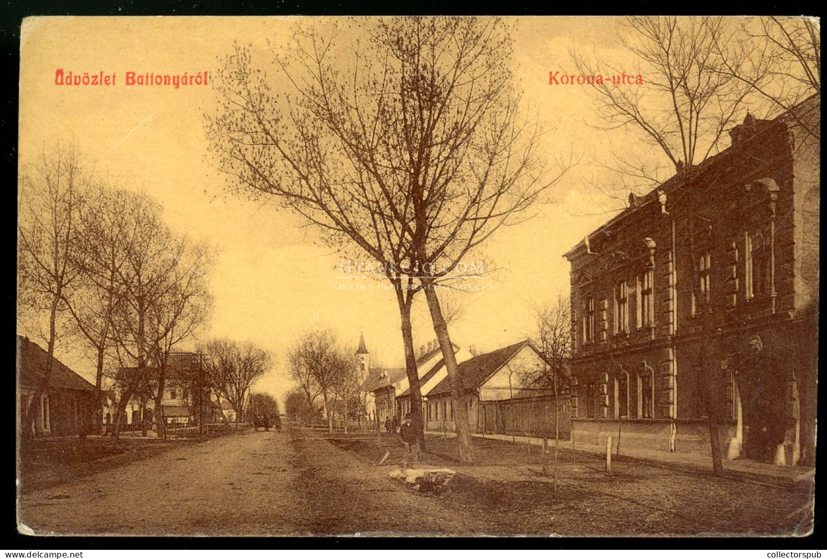 BATTONYA 1908. Korona Utca, Régi Képeslap W.L. - Hungary