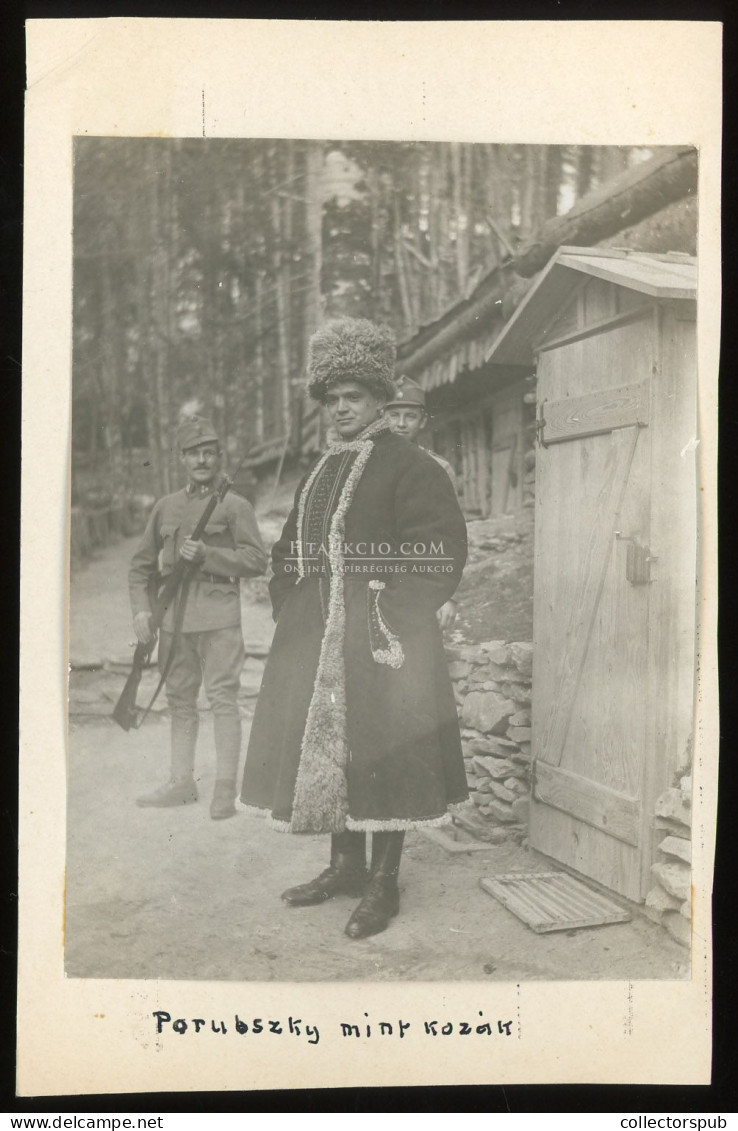 I. VH Porubszky Hadnagy , Mint Kozák,  Fotós Tábori Lap, Debreceni 2. Honvéd Huszárezred - Guerra, Militares