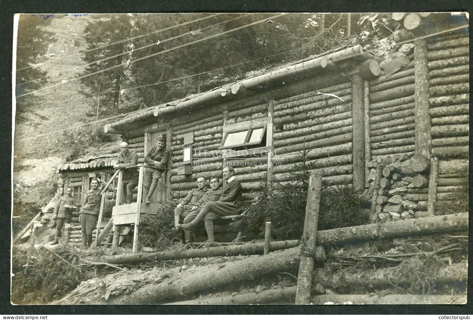 I. VH Bukovina, Batca.  Katonák, Barakk, Fotós Képeslap, Nevekkel , Debreceni Huszárezred Tagjai - Guerra 1914-18