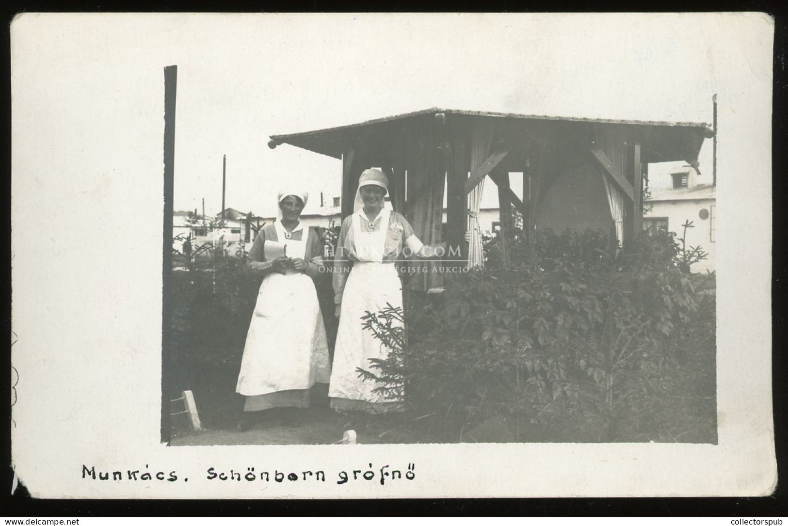 I.VH MUNKÁCS Hadikórház, Schönborn Grófnő, Fotós Képeslap - Guerra 1914-18