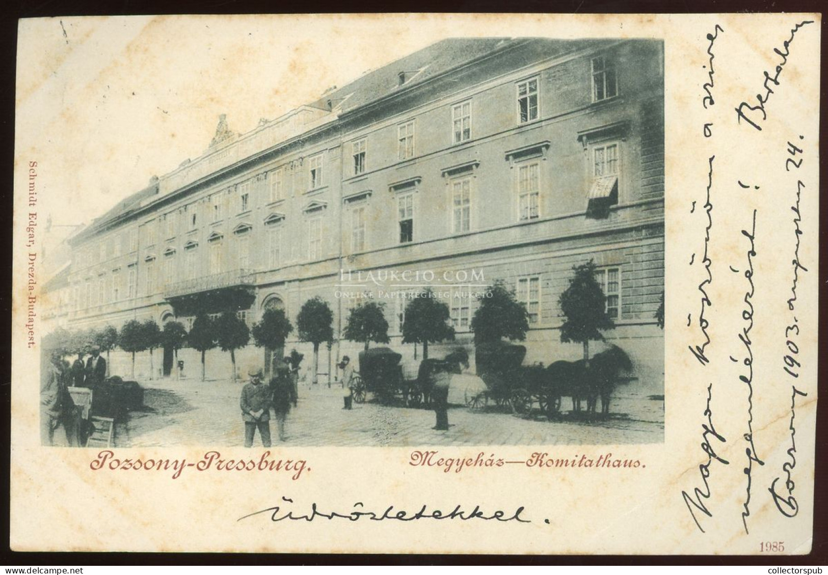 POZSONY 1903. Régi   Képeslap - Hungary