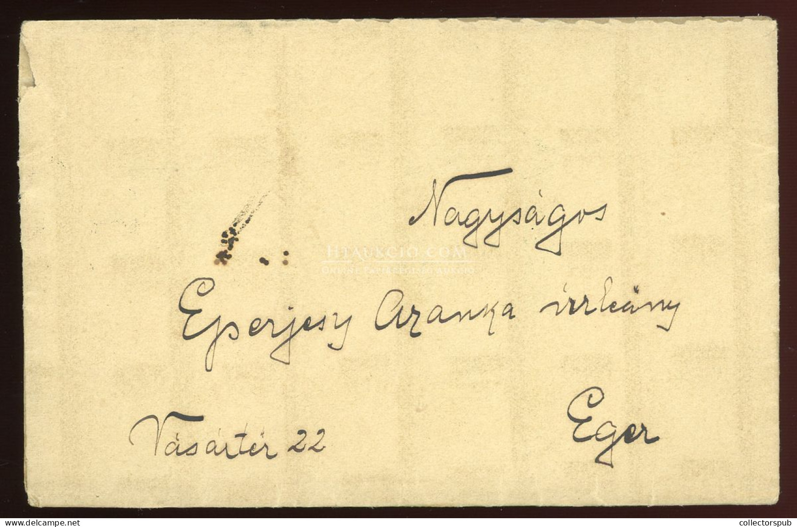 1909. Levél MISKOLC - FÜLEK  Mozgóposta Bélyegzéssel - Lettres & Documents