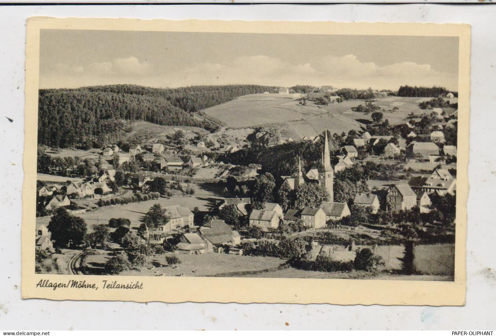 4788 WARSTEIN - ALLAGEN, Blick über Den Ort, 1952 - Warstein