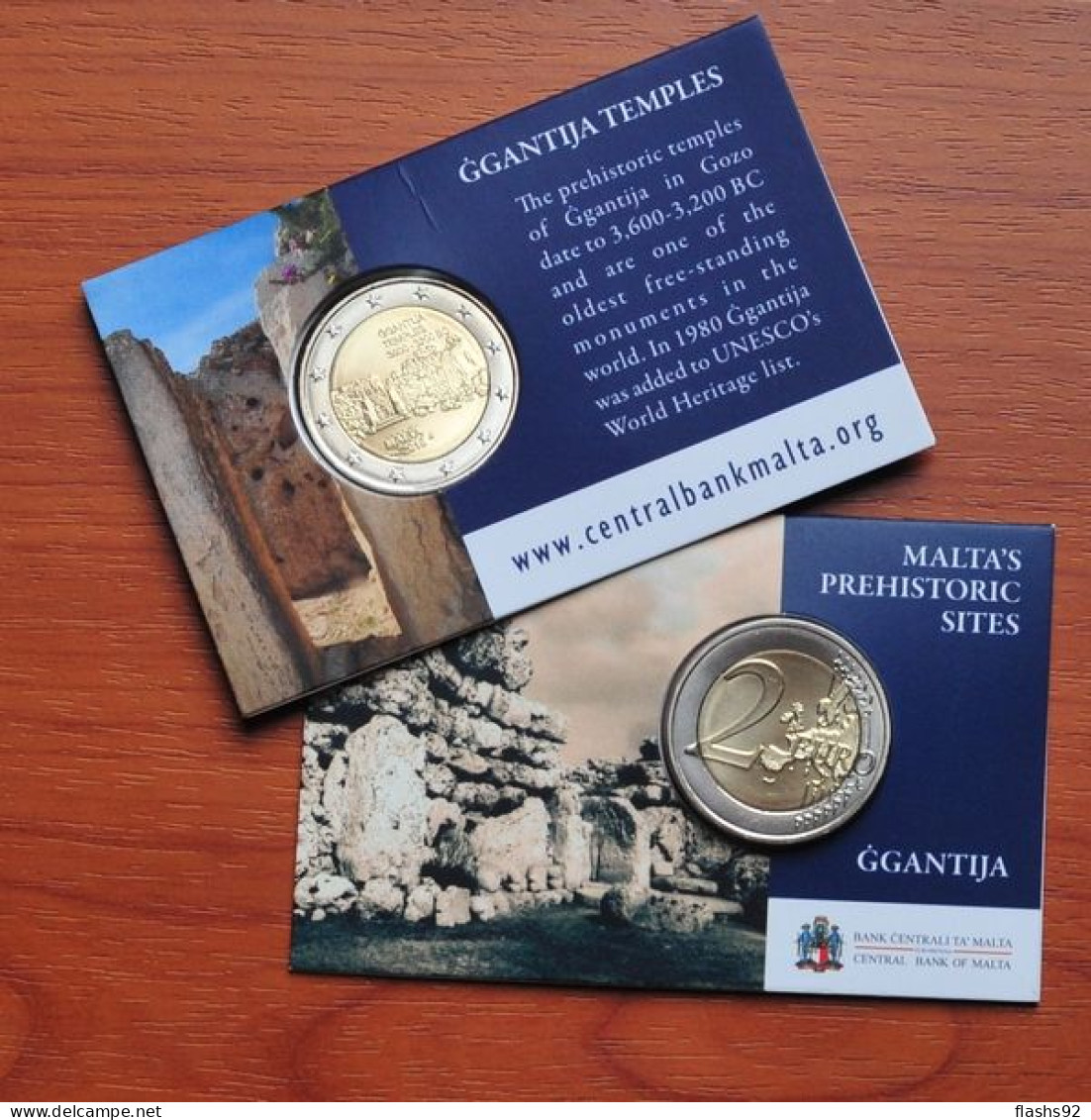 2 Euro Commemorative Malte 2016 Ggantija BU Coin Card - Malta