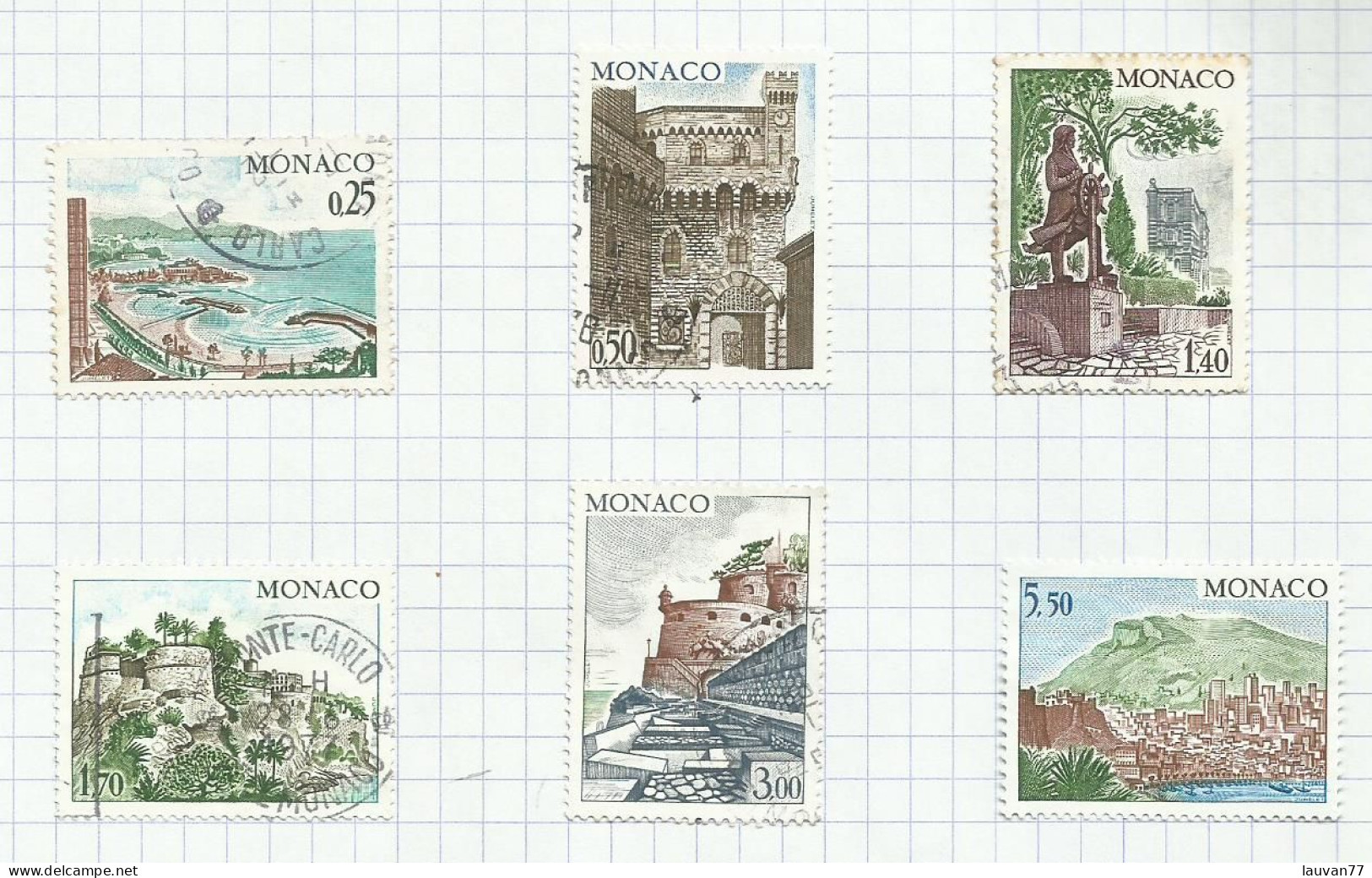 Monaco N°896 à 991 Cote 17€ - Usati