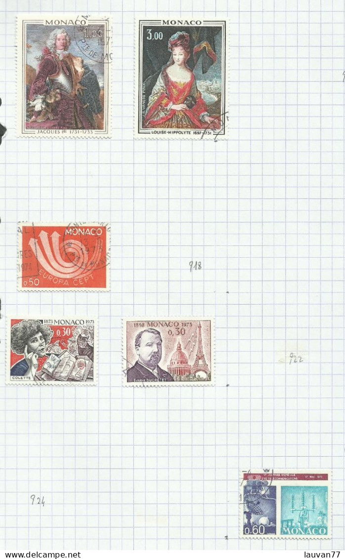 Monaco N°914, 915, 917, 920, 921, 926 Cote 6.05€ - Used Stamps