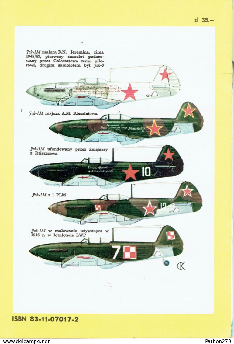 Typy Broni I Uzbrojenia N° 92 - Revue Polonaise D'armes Et Armements - Avion De Chasse Yakolev Yak-1 - 1983 - Aviation