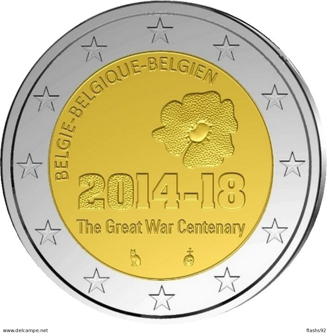 2 Euro Commemorative Belgique 2014 1ere Guerre Mondiale Neuve UNC - Belgio