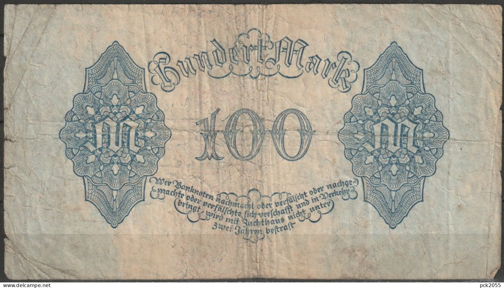 DR.100 Mark Reichsbanknote 4.8.1922 Ros.Nr.72, P75 ( D 6494 ) - 100 Mark