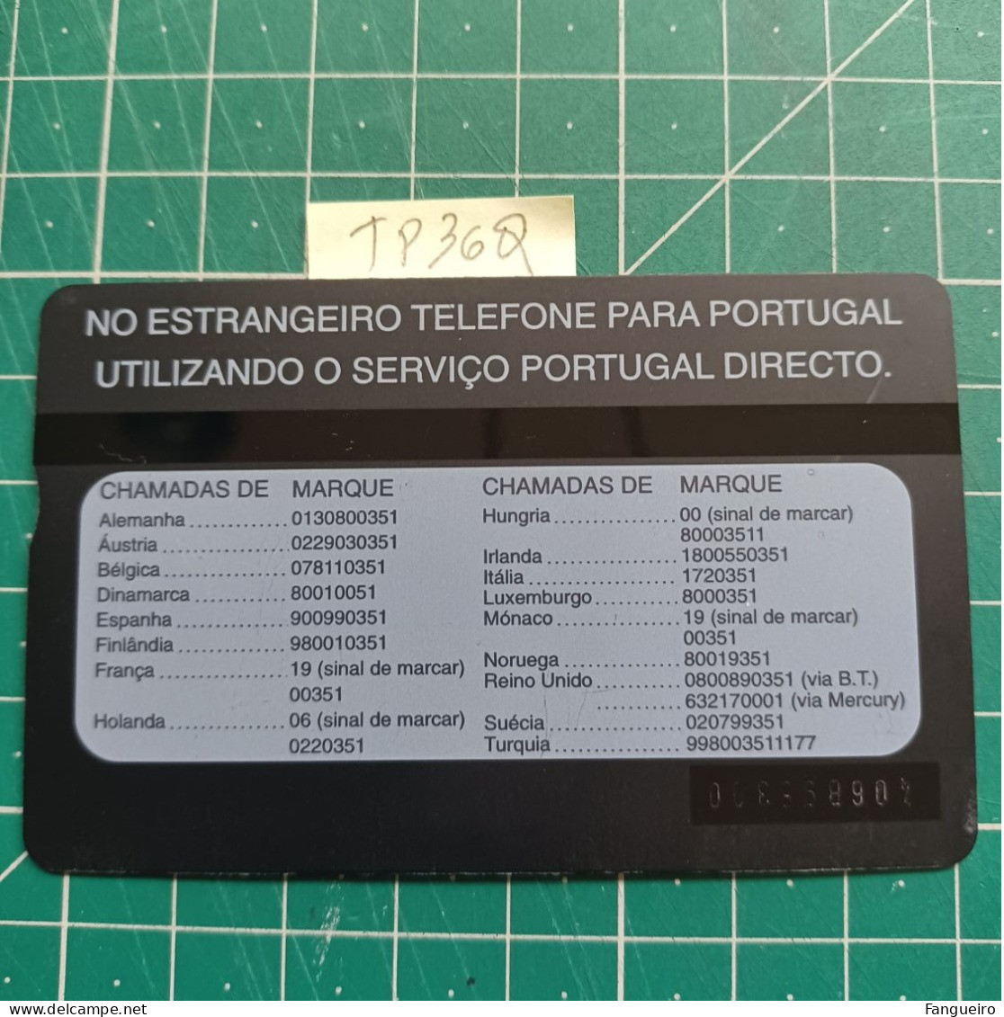 PORTUGAL PHONECARD USED TP36Q PORTUGAL DIRECTO - Portugal