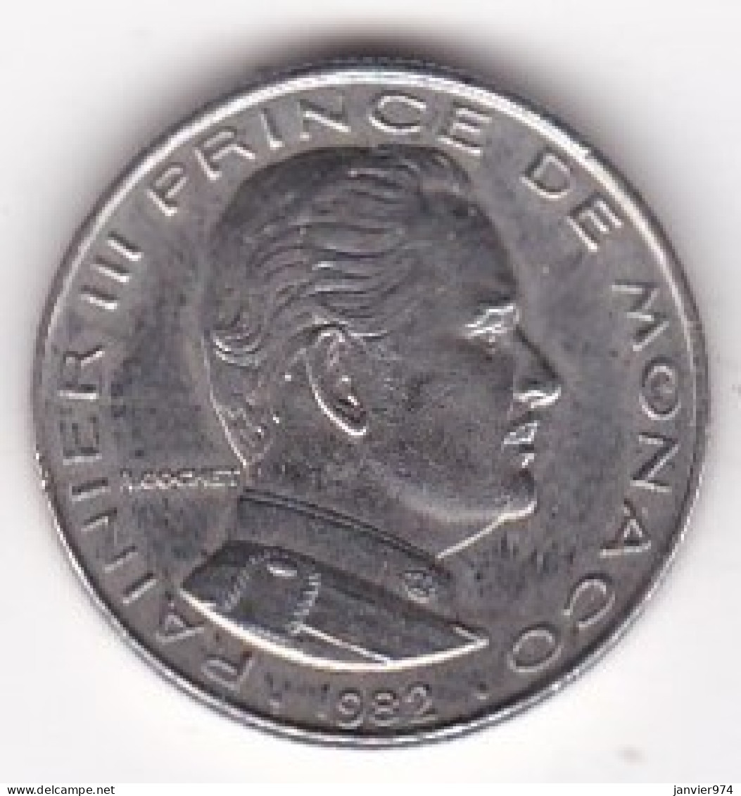 Monaco . 1/2 Franc 1982 Rainier III, En Nickel - 1960-2001 Nouveaux Francs