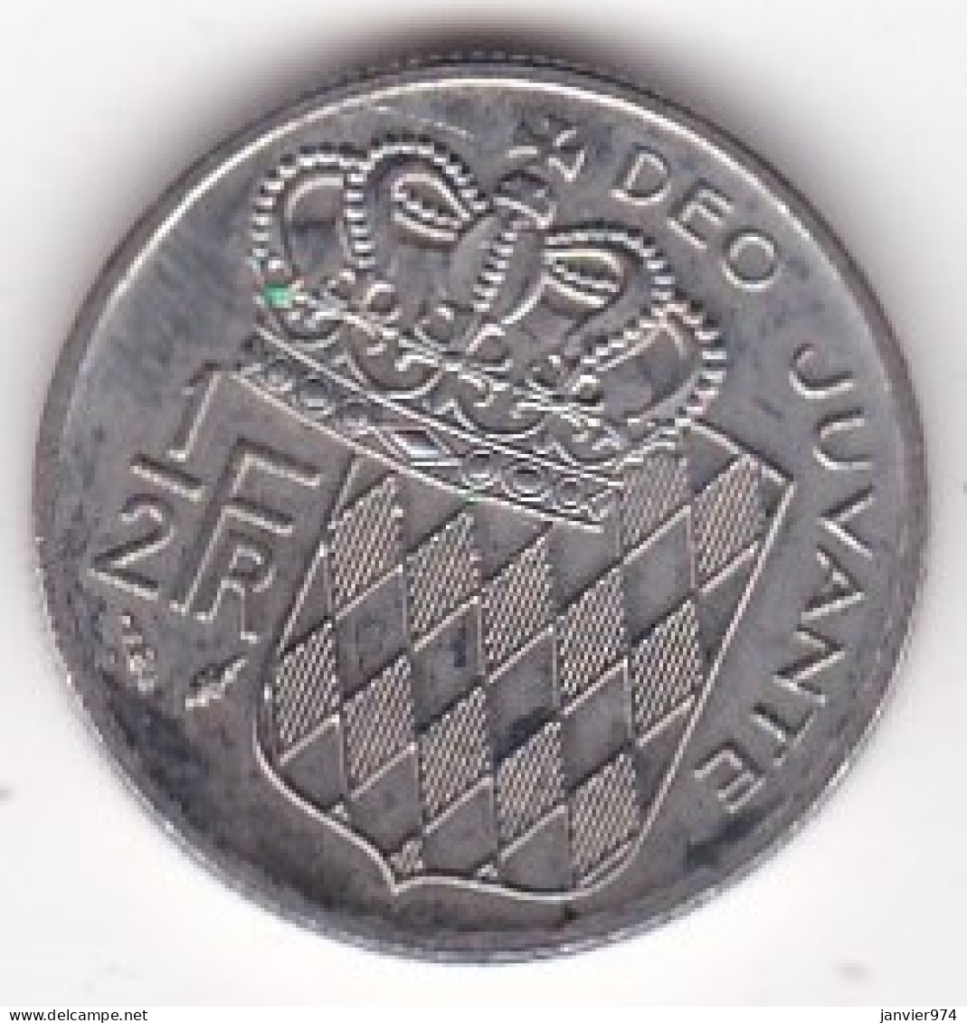 Monaco . 1/2 Franc 1982 Rainier III, En Nickel - 1960-2001 Nouveaux Francs