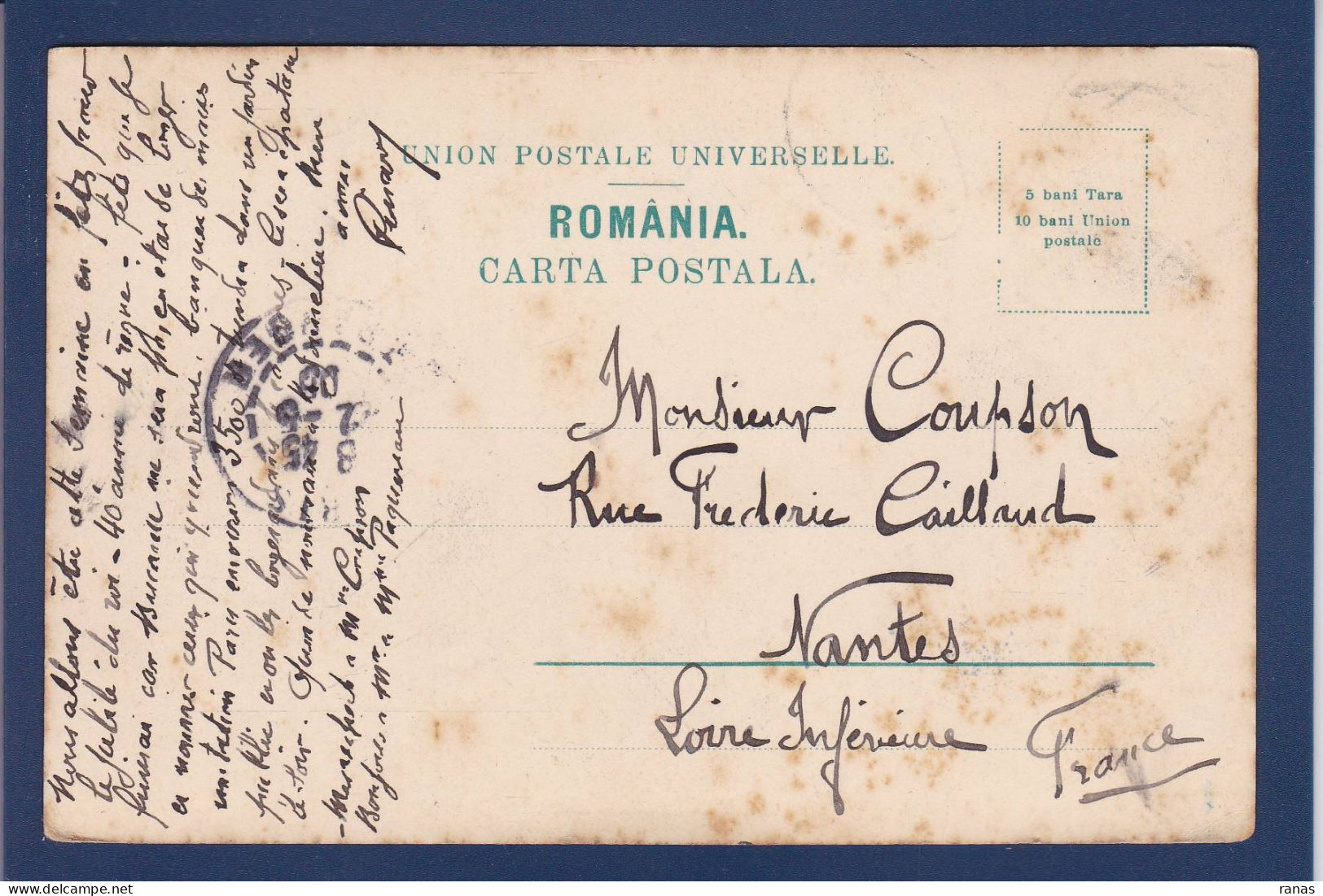 CPA Roumanie Bucarest Romania Roemenie Circulée - Roumanie