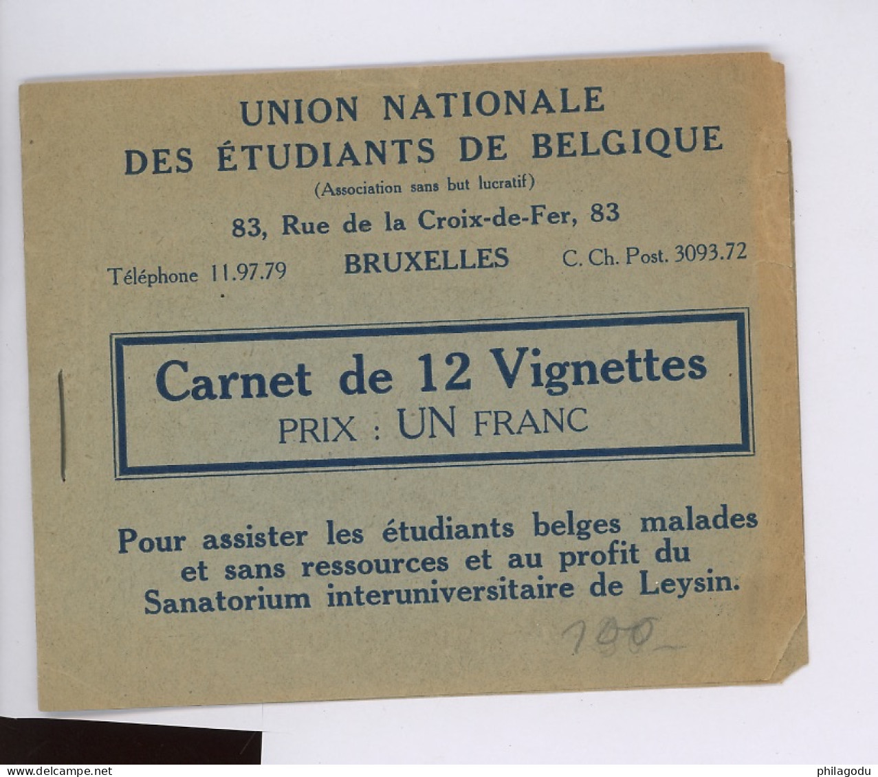 Carnet Complet Pour Les Etudiants De L'Université. (vers 1925-1930). 12 Vignettes   EDUCATION  Students - Fantasy Labels