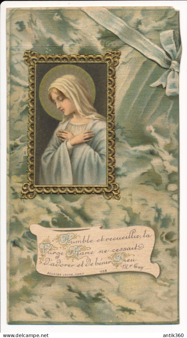 Image Pieuse Ancienne Art Nouveau Sainte Vierge Marie Editeur Bouasse Jeune N°1008 - Devotion Images