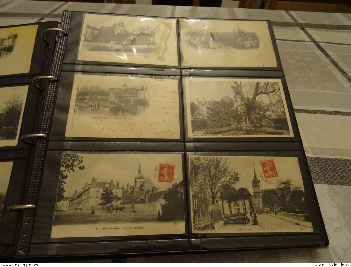 Collection de cartes du Loir et Cher dans un bel album robuste et en très bon état nombreuses belles animations villages