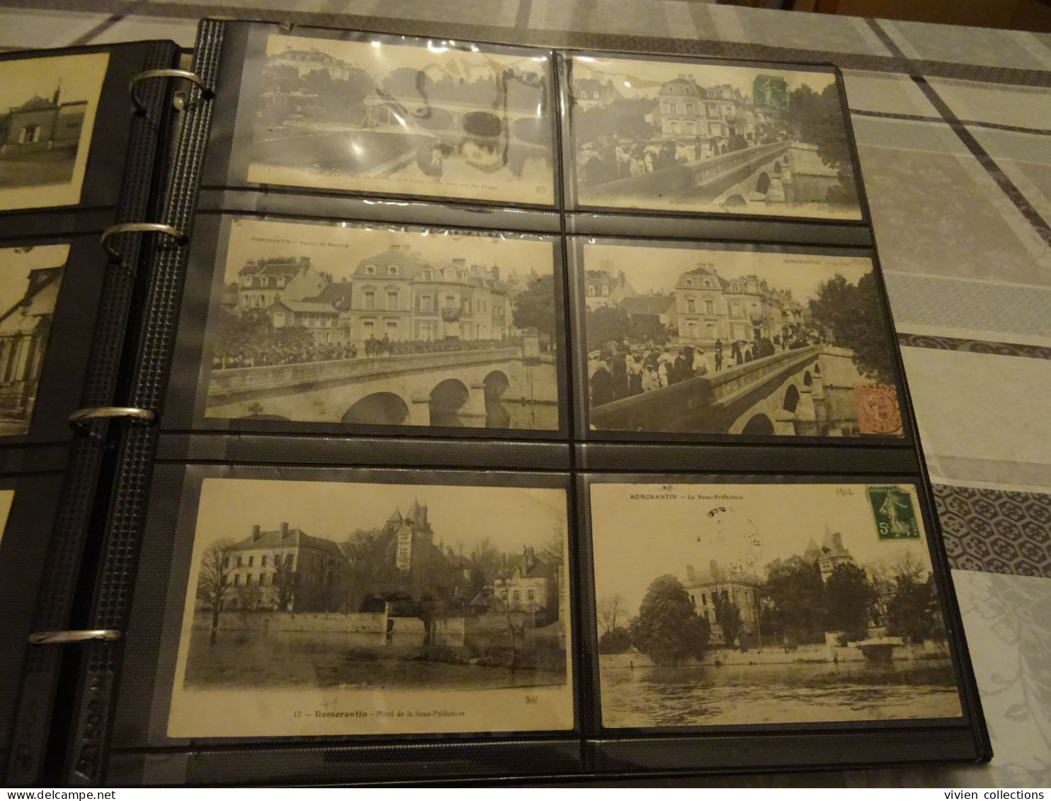 Collection de cartes du Loir et Cher dans un bel album robuste et en très bon état nombreuses belles animations villages