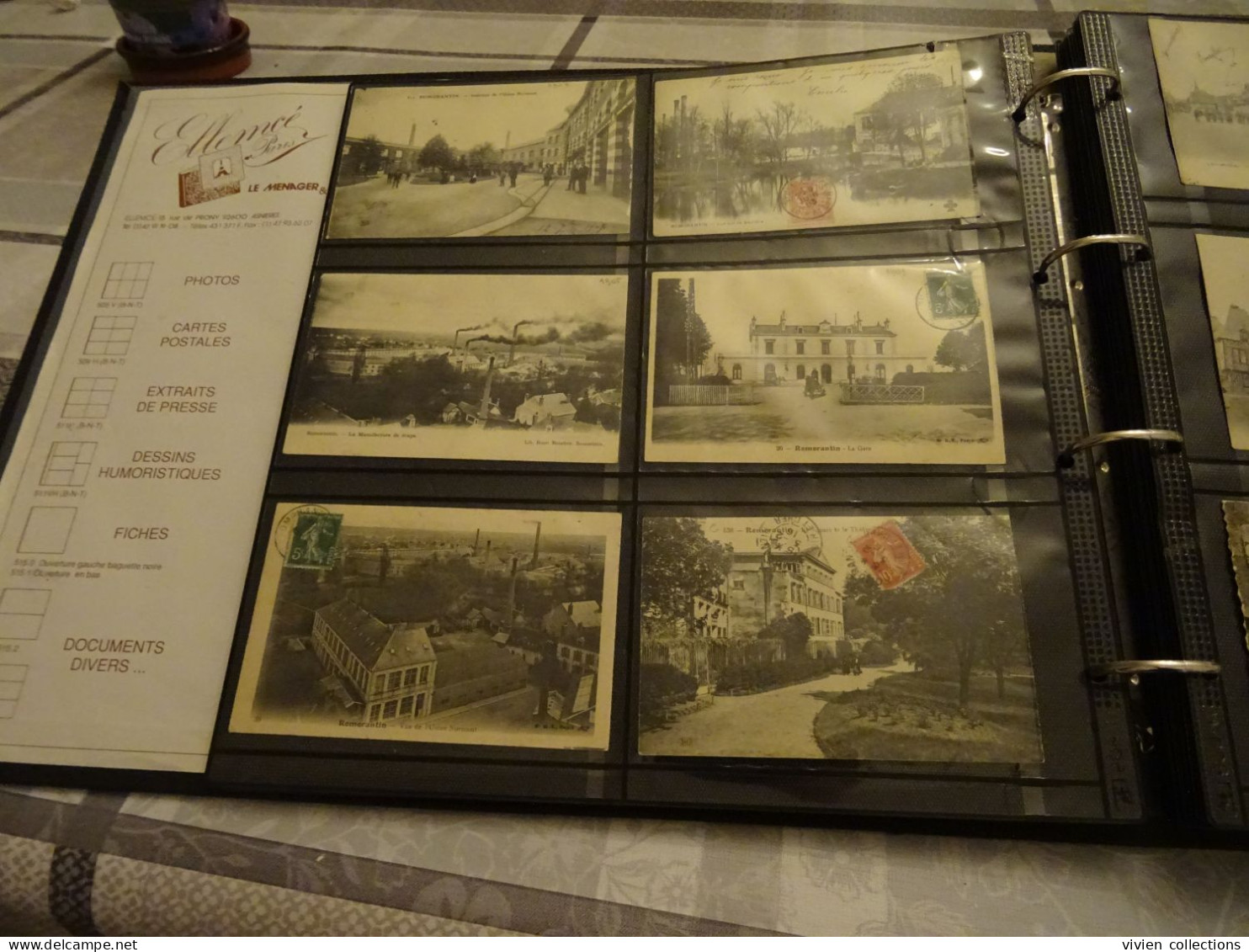 Collection de cartes du Loir et Cher dans un bel album robuste et en très bon état nombreuses belles animations villages