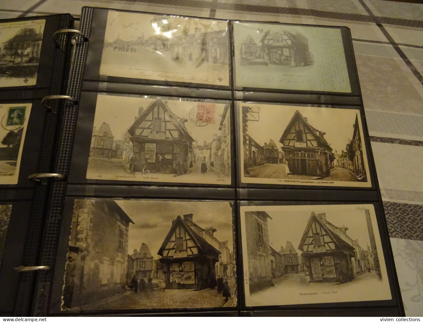 Collection de cartes du Loir et Cher dans un bel album robuste et en très bon état nombreuses belles animations villages