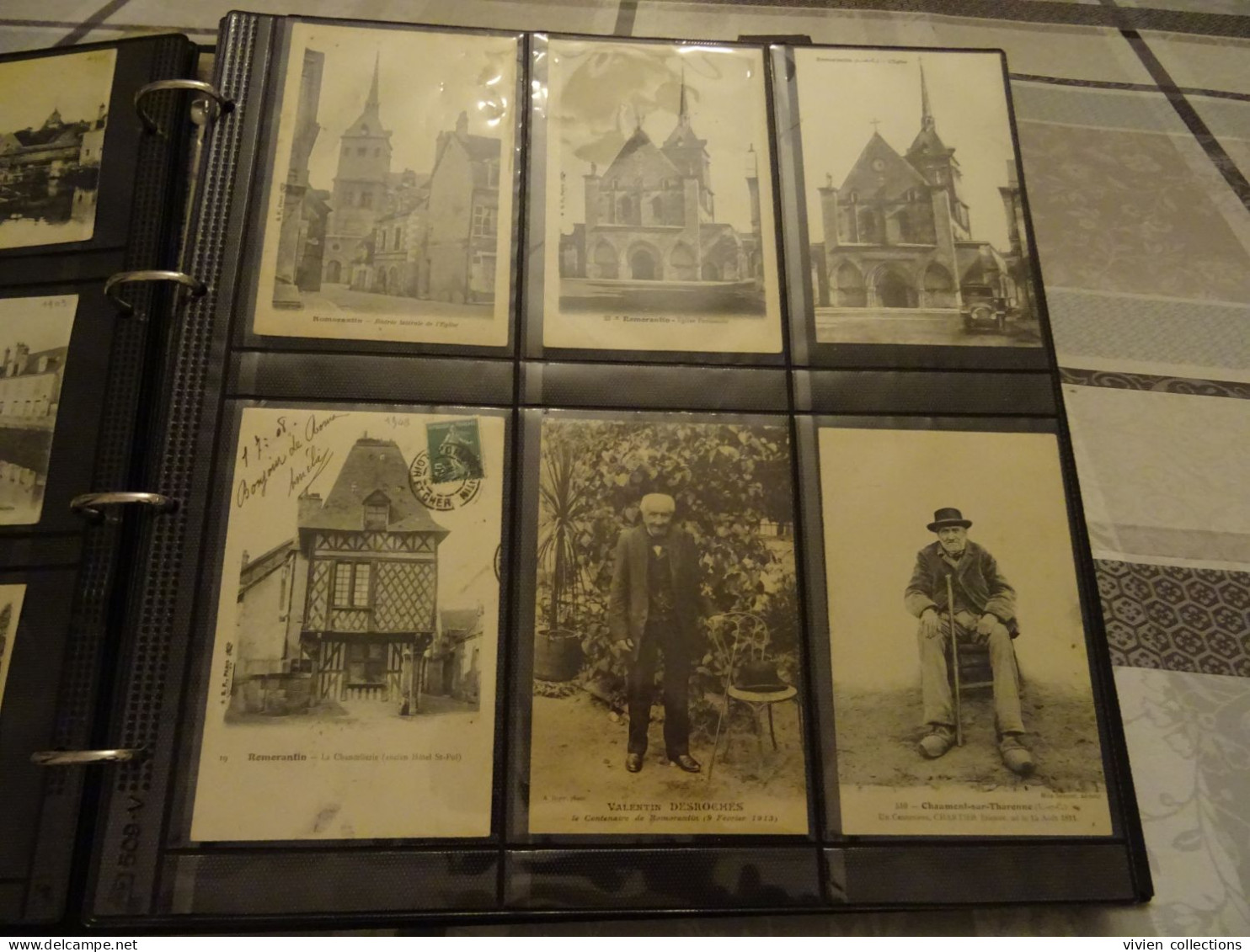 Collection de cartes du Loir et Cher dans un bel album robuste et en très bon état nombreuses belles animations villages