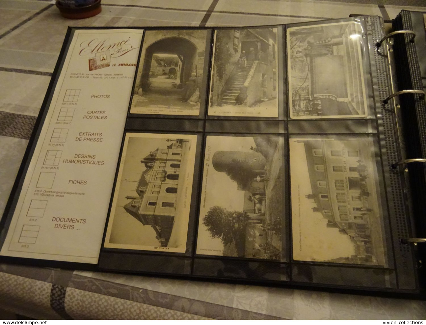 Collection de cartes du Loir et Cher dans un bel album robuste et en très bon état nombreuses belles animations villages