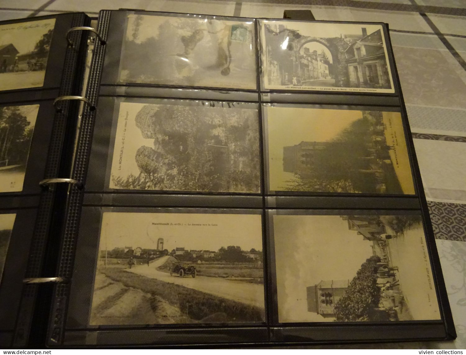 Collection de cartes du Loir et Cher dans un bel album robuste et en très bon état nombreuses belles animations villages