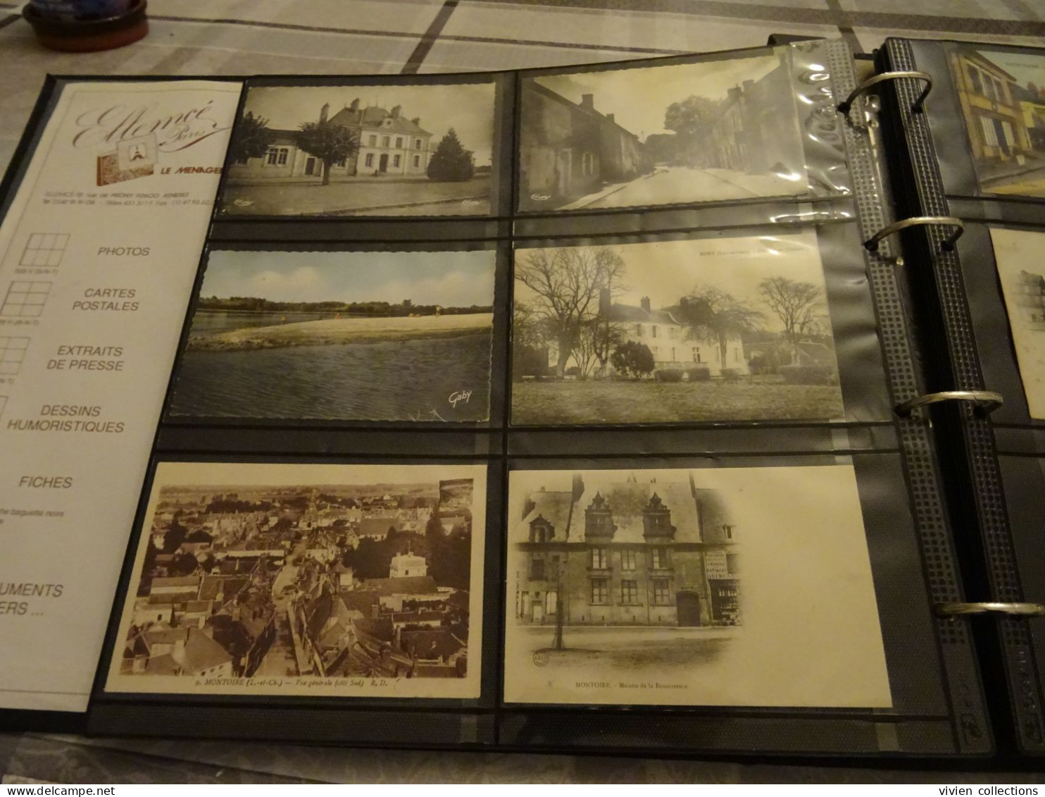 Collection de cartes du Loir et Cher dans un bel album robuste et en très bon état nombreuses belles animations villages