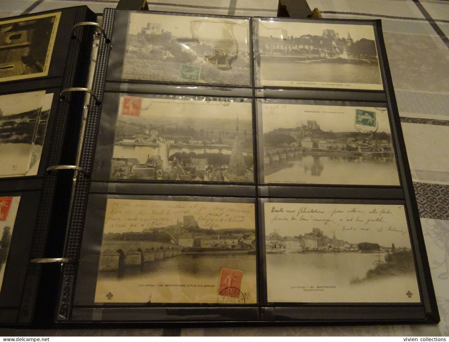 Collection de cartes du Loir et Cher dans un bel album robuste et en très bon état nombreuses belles animations villages