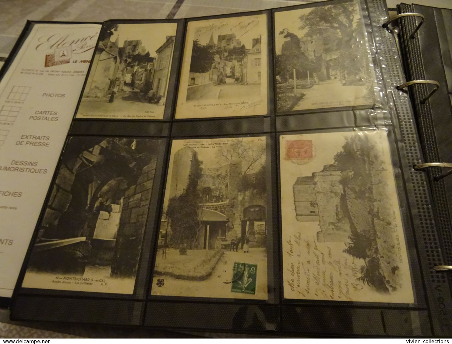 Collection de cartes du Loir et Cher dans un bel album robuste et en très bon état nombreuses belles animations villages