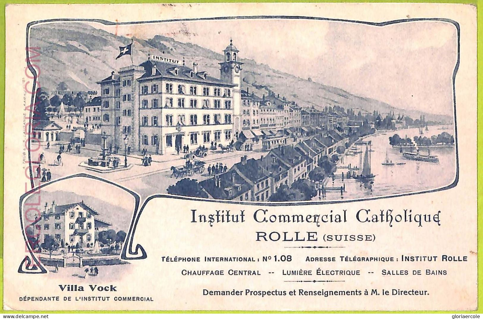 Ad4959 - SWITZERLAND Schweitz -Ansichtskarten VINTAGE POSTCARD - Rolle - 1916 - Rolle