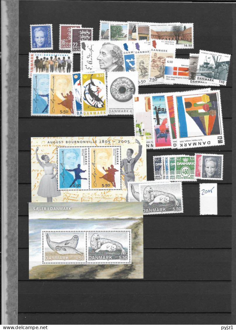 2004 MNH Denmark Year Collection Postfris** - Années Complètes