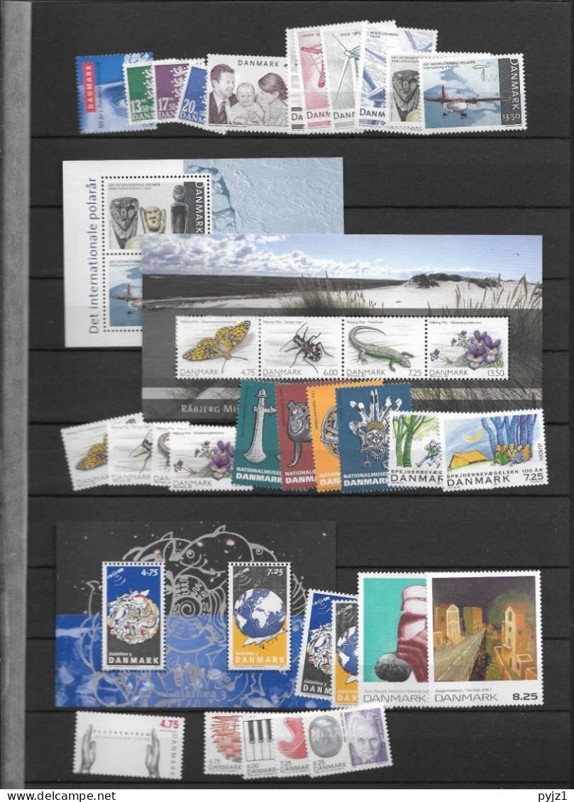 2007 MNH Denmark Year Collection Postfris** - Años Completos